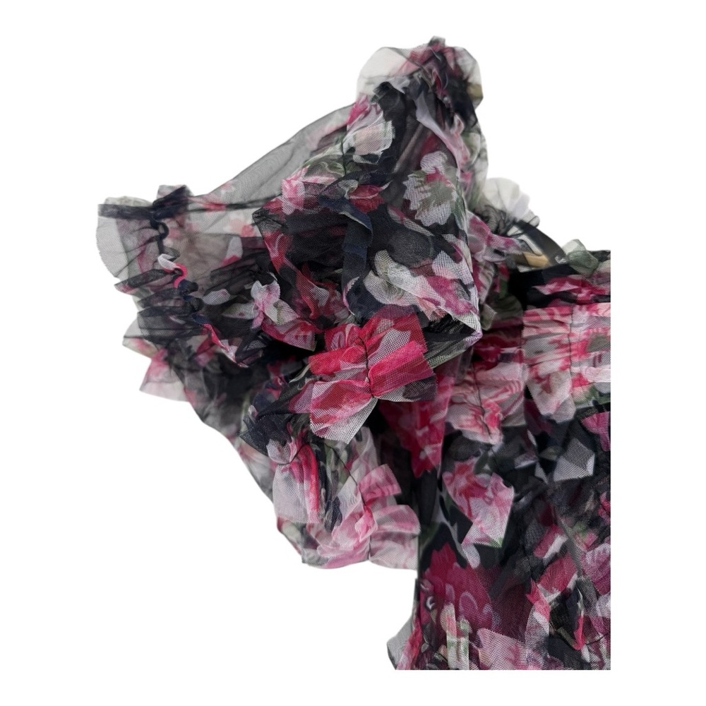 JOVANI Off-the-Shoulder Floral Gown with Layered Ruffle Details NEW Size 2 40331 - Picture 8 of 17